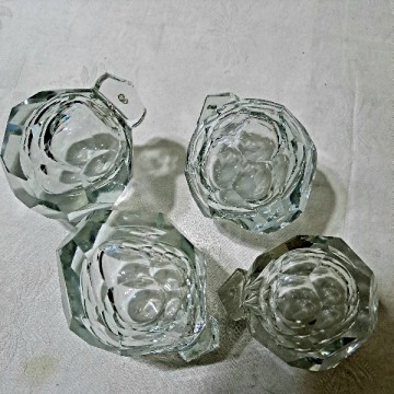 Set of 4 antique crystal...