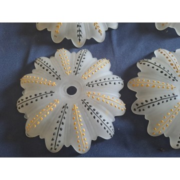 set of hand craved frosted...