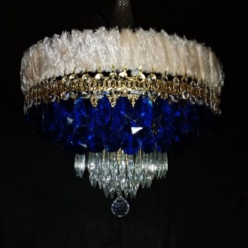 3 ring chandelier crystal drop